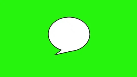 Bubble speech animation on green background 库存影片 334418182