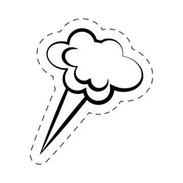 Bubble speech cloud cartoon Stock Illustration