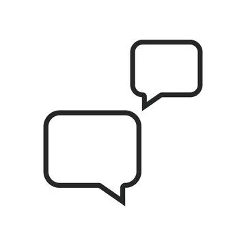 Bubble speech cloud vector communication icon comic message. Cartoon illustra Stockillustratie