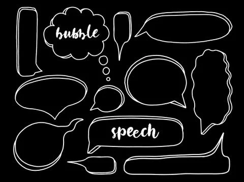 Bubble speech collection. Communication design. Social ballon comment. Stock Illustration