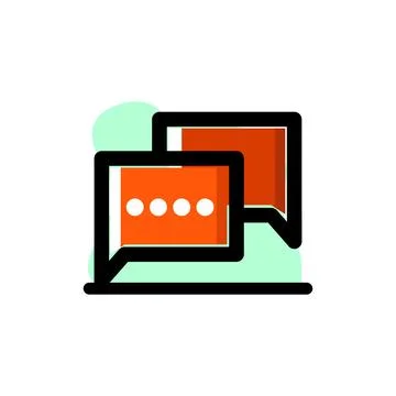 Bubble Speech Conceptual Vector Illustration Design Icon Stock Illustration