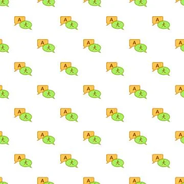 Bubble speech from english to japanese pattern Stock Illustration