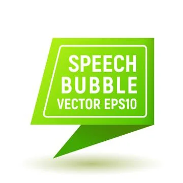 Bubble speech green. Stock Illustration