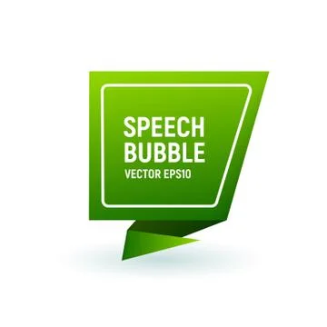 Bubble speech green. Stock Illustration