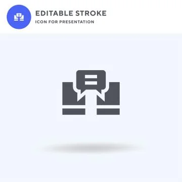 Bubble Speech icon vector, filled flat sign, solid pictogram isolated on whit 스톡 일러스트