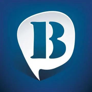Bubble speech letter b Stock Illustration