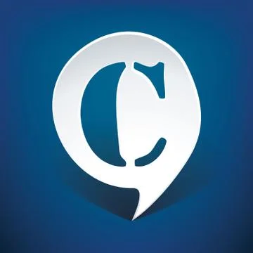 Bubble speech letter c Stock Illustration