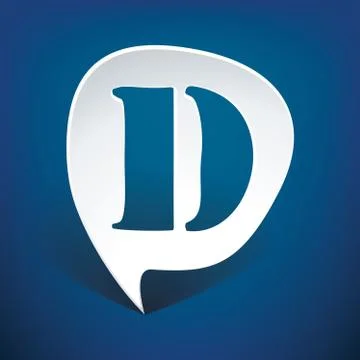 Bubble speech letter d Stock Illustration