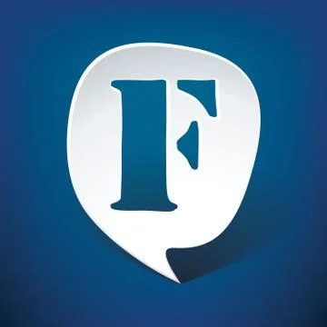 Bubble speech letter f Stock Illustration