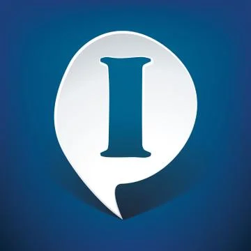 Bubble speech letter i Stock Illustration