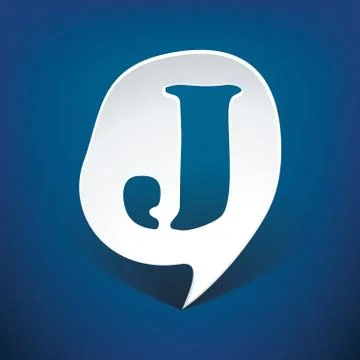 Bubble speech letter j Stock Illustration