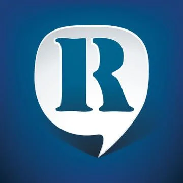 Bubble speech letter r Stock Illustration