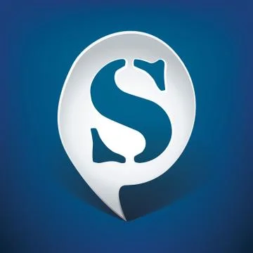 Bubble speech letter s Stock Illustration