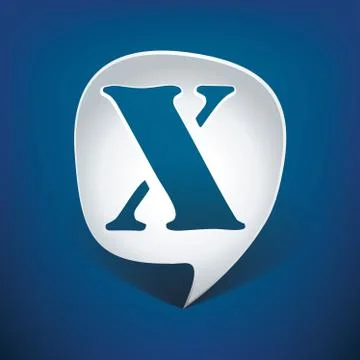 Bubble speech letter x Stock Illustration