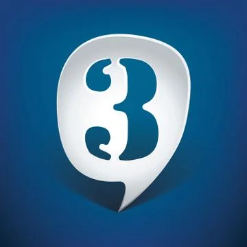 Bubble speech number 3 Stock Illustration