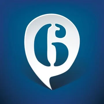 Bubble speech number 6 Stock Illustration