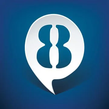 Bubble speech number 8 Stock Illustration