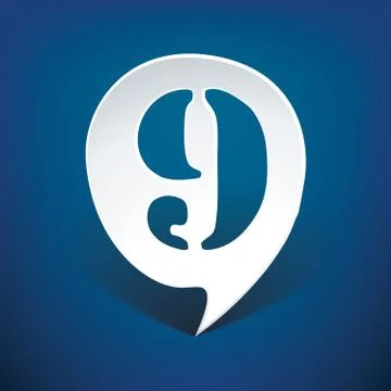 Bubble speech number 9 Stock Illustration