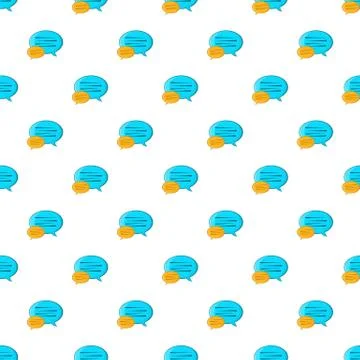 Bubble speech pattern, cartoon style Stock Illustration