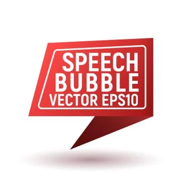 Bubble speech red. Stock Illustration