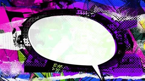 Bubble speech with satured color of pop culture and comics. clip with copy .. Stock Footage 238961277