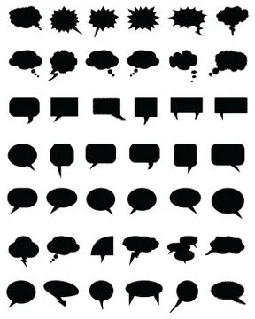 Bubble speech set Stock Illustration
