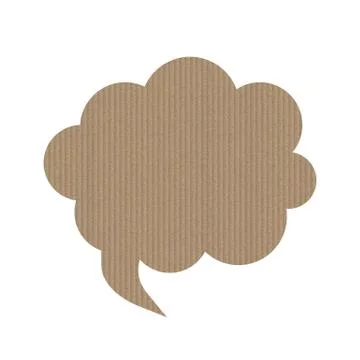 Bubble speech is in the shape of a cloud. Stock Illustration