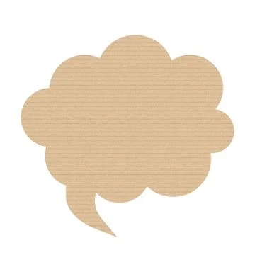 Bubble speech is in the shape of a cloud. Stock Illustration