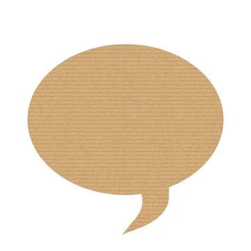 Bubble speech is in the shape of a round. Stock Illustration