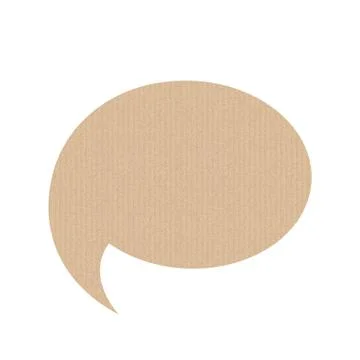 Bubble speech is in the shape of a round. Stock Illustration