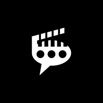 Bubble speech talk video entertaiment  logo design vector Stock Illustration
