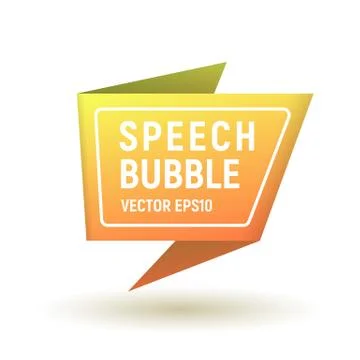 Bubble speech yellow. Stock Illustration