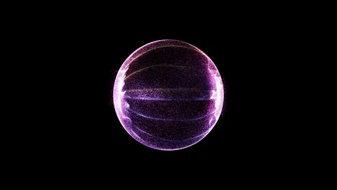 Bubble Sphere Purple Plasma Moving Particle Form Motion Stock Footage 97319541