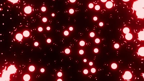 Bubble Spheres background VJ loop animation with red lights Stock Footage 338066287