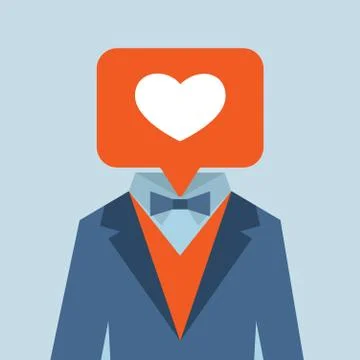 Like bubble with suit Stock Illustration