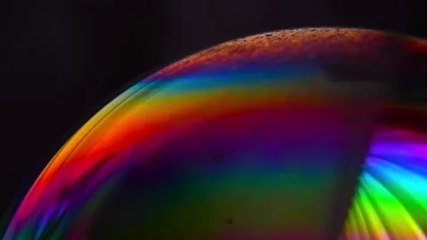 Bubble surface multicolored in motion isolated Stock Footage 154627644