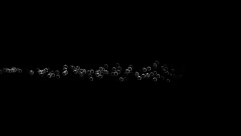Bubble Surges on Black Background, 4k, loop Stock Footage 276324927
