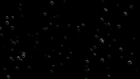 Bubble surges on black background move upwards, 4k, loop Stock Footage 276324980