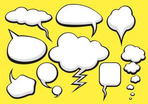 Bubble Talk Collection Sketch Drawing Stock Illustration