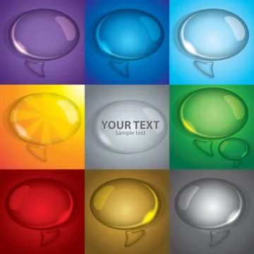 Bubble talk set Stock Illustration