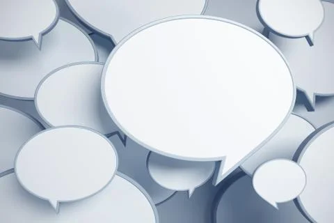 Bubble talks 3d render Stock Illustration