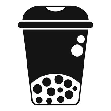 Bubble tea cup with tapioca pearls showing delicious taiwanese drink 스톡 일러스트