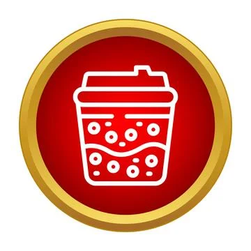 Bubble tea drink icon representing refreshing beverage Stock Illustration