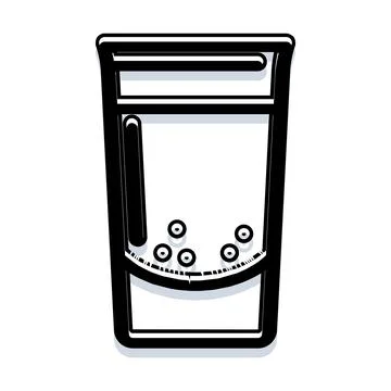 Bubble tea drink with tapioca pearls illustration イラスト素材