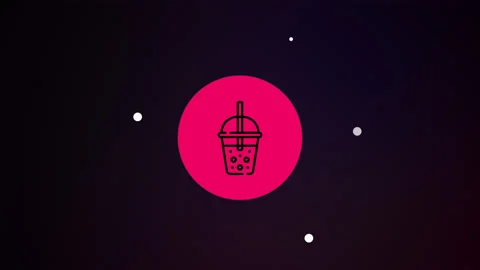 Bubble Tea icon animation Stock Footage 157341522
