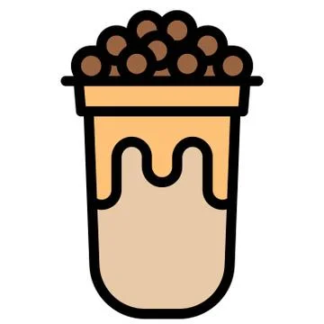 Bubble tea icon, Beverage filled vector illustration Stock Illustration