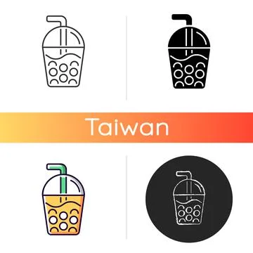 Bubble tea icon Stock Illustration
