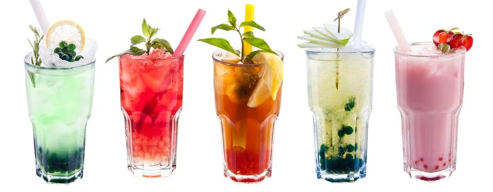 Bubble Tea isolated on white background Stock Photos
