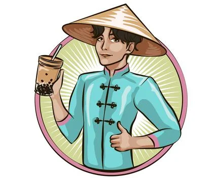 Bubble tea menu Stock Illustration