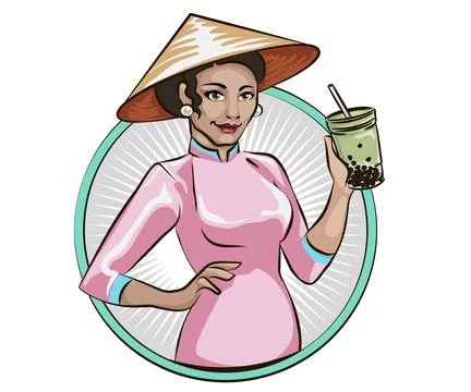 Bubble tea menu Stock Illustration